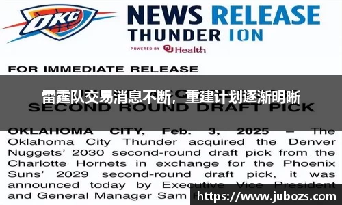 雷霆队交易消息不断，重建计划逐渐明晰