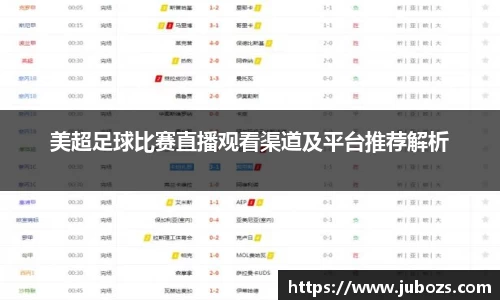 美超足球比赛直播观看渠道及平台推荐解析